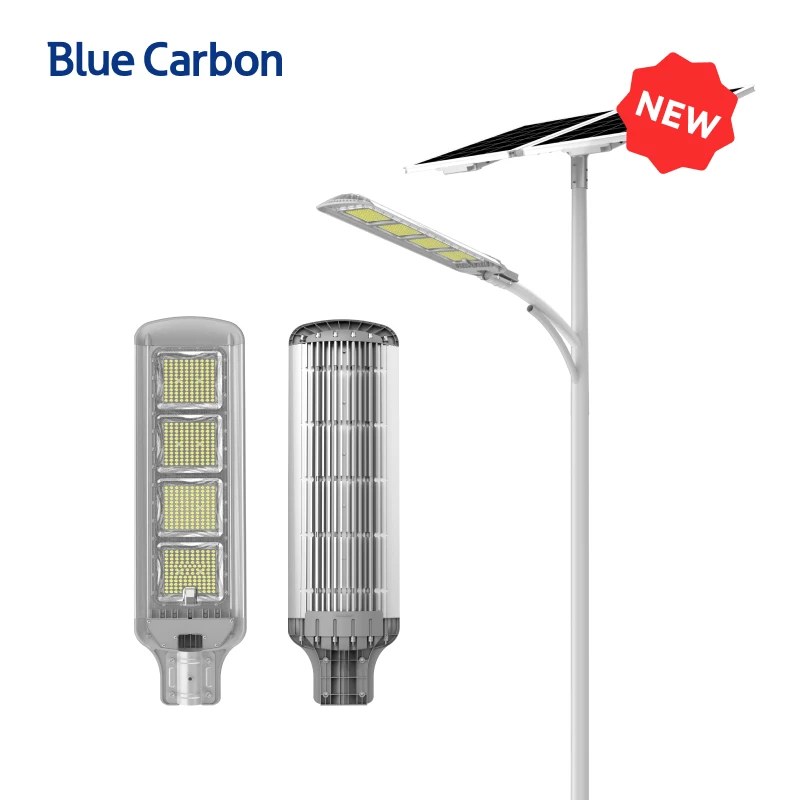 Luz de rua solar municipal de carbono azul 24V